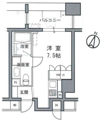 【分譲賃貸】リビオレゾン本郷 10階 1Rの間取り
