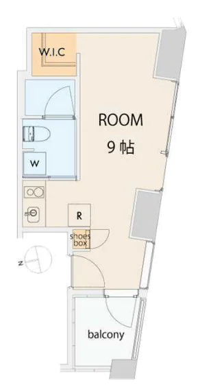 エスセナーリオ本郷三丁目 4階 1Rの間取り