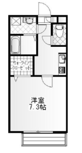 九曜新大塚マンション 2階 1Kの間取り