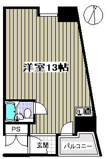 本郷ウッドフィールド 2階 1Rの間取り