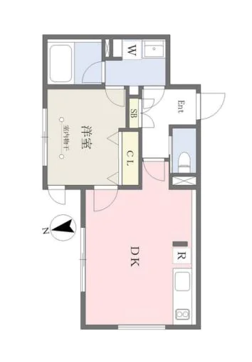 【築浅】MDM後楽園 3階 1LDKの間取り