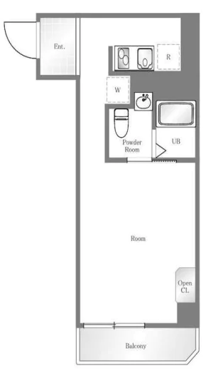 セントヒルズ目白台 4階 1Rの間取り