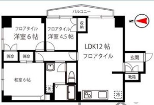 アソシエール護国寺 2階 3LDKの間取り