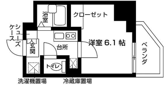 Ｎａｓｉｃ目白台 6階 1Kの間取り