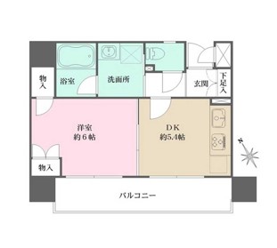 菱和パレス音羽弐番館 9階 1DKの間取り