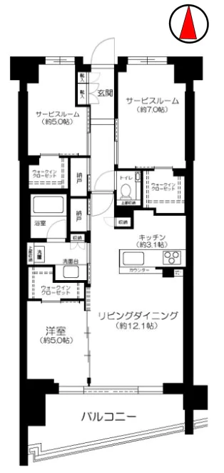 シティテラス文京小石川 3階 1SLDKの間取り