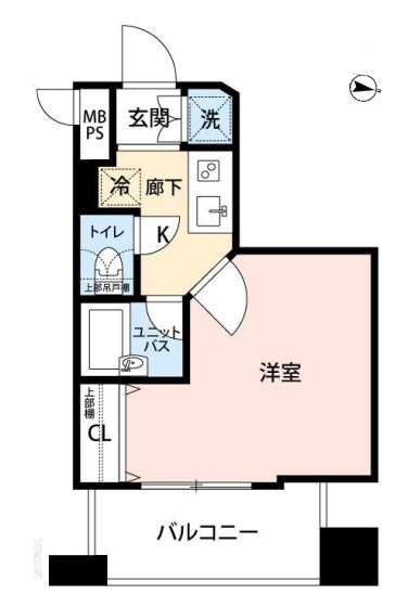プロフ文京大塚 3階 1Kの間取り