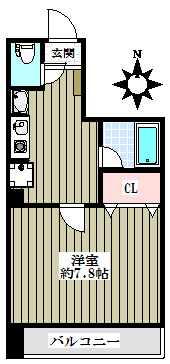 第二ＭＳ本郷 2階 1Kの間取り