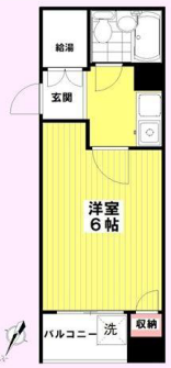 メゾン・ド・目白台 6階 1Kの間取り