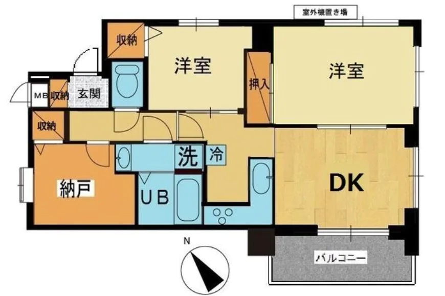 セザール小石川 2階 2SDKの間取り