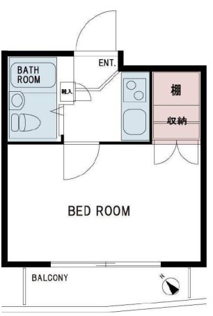 ダイホープラザ千駄木 6階 1Kの間取り