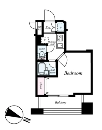 プロフ文京大塚 10階 1Kの間取り