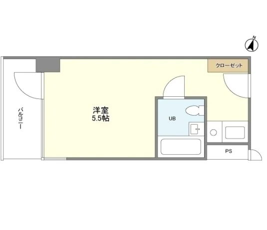 アネックス茗荷谷 8階 1Rの間取り