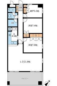 柳橋レジデンス 11階 2SLDKの間取り