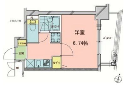 本郷エーワン東大前 8階 1Kの間取り