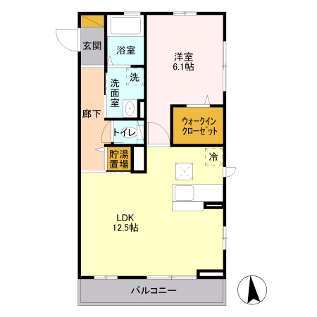 Ｄ－Ｒｏｏｍ田端【ディールーム田端】 2階 1LDKの間取り