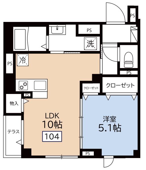 (仮称)田端新町1丁目Project 1階 1LDKの間取り