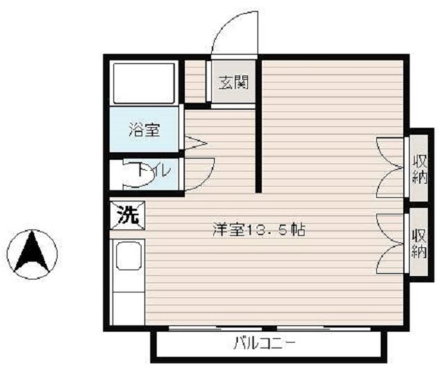 スタイリストコーポラス 4階 1Kの間取り