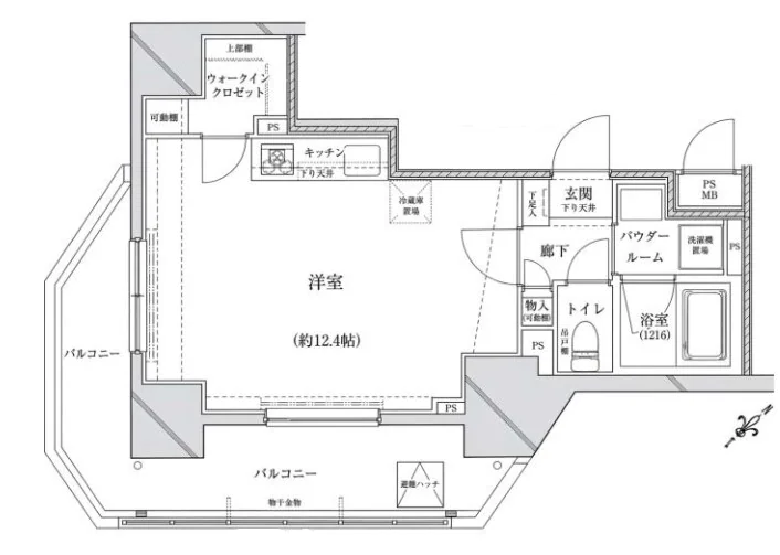 セジョリ駒込 2階 1Rの間取り