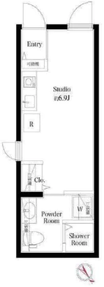 マメールロワ本駒込 1階 1Rの間取り