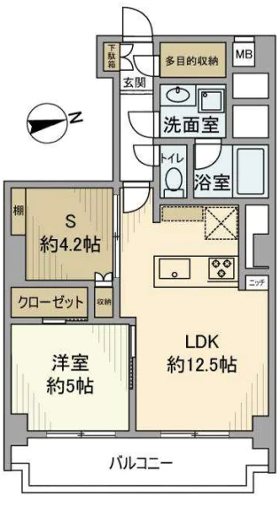 ヴィラロイヤル文京西片 4階 1SLDKの間取り