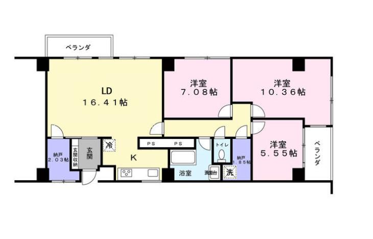 シャトー文京 9階 1SLDKの間取り