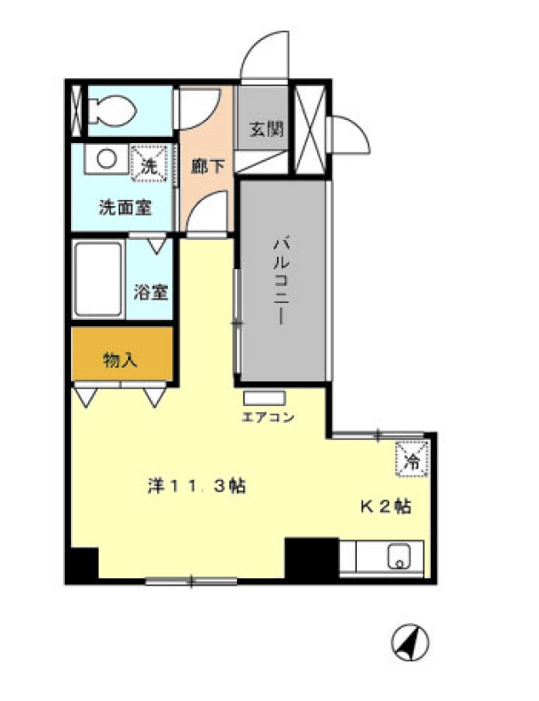 メゾンまちだ 1階 1Kの間取り