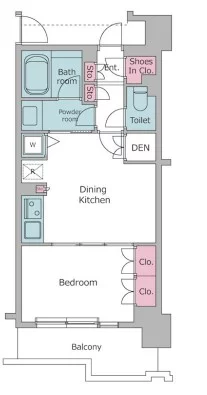 レジディア御茶ノ水 12階 1DKの間取り