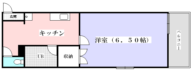 ラフィネ本郷Ⅱ 2階 1Kの間取り