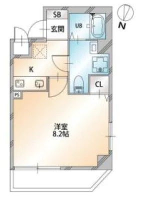 オーキッドレジデンス本駒込（エクセルシオール本駒込） 3階 1Kの間取り