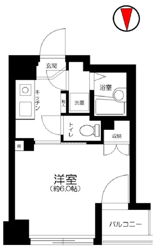 ベスト本郷 5階 1Kの間取り