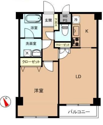 パークスクエア文京千石（旧千石マンション） 2階 1LDKの間取り