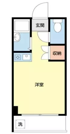 カスガヒルズ 1階 1Rの間取り