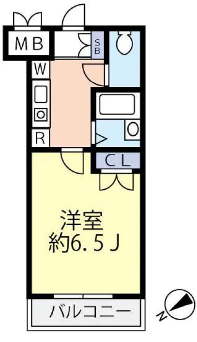 グランヴァン目白台 3階 1Kの間取り