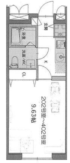 MI MAISON 文京白山 3階 1Kの間取り