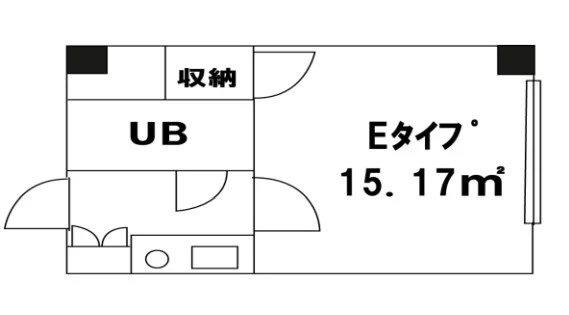 グランハイツ１ 4階 1Kの間取り