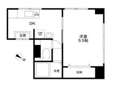 千石柳澤マンション 3階 1Rの間取り