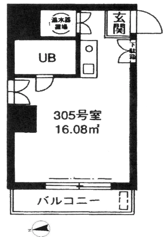 レガシー千駄木 3階 1Rの間取り