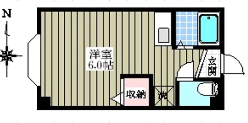 メゾン・ド・ヴェルデ 2階 1Rの間取り