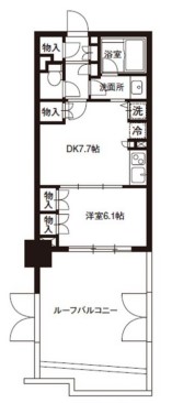 レジディア御茶ノ水 3階 1DKの間取り