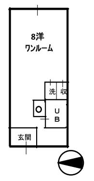 湯島永谷マンション 4階 1Rの間取り