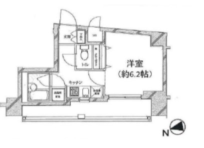 パレステュディオ文京湯島ドルチェ 7階 1Kの間取り