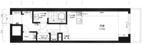 レジディア目白 2階 1Rの間取り