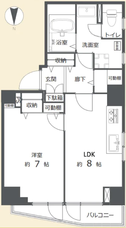 パーク・ハイム文京春日 6階 1DKの間取り