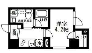 レジディア文京湯島Ⅱ 5階 1Kの間取り