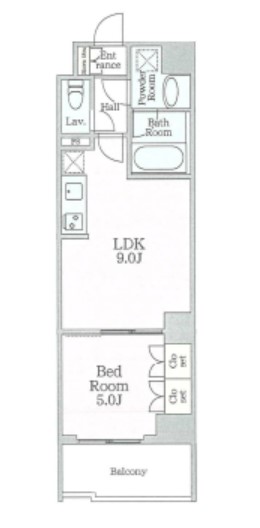 Apru（エプル） 2階 1LDKの間取り