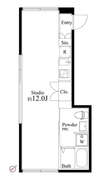 CLK茗荷谷(シーエルケー茗荷谷) 5階 1Rの間取り