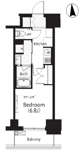 フレンシア文京関口 12階 1Kの間取り