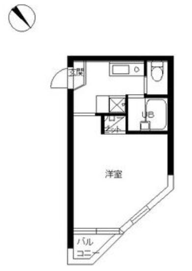 スカイコート文京小石川第２ 4階 1Kの間取り