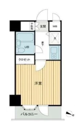 グラチアトルリ 2階 1Kの間取り